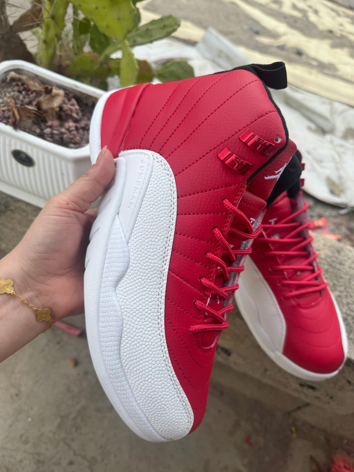 Air Jordan 12 Retro "Redline Contrast" | White & Red Sneakers
