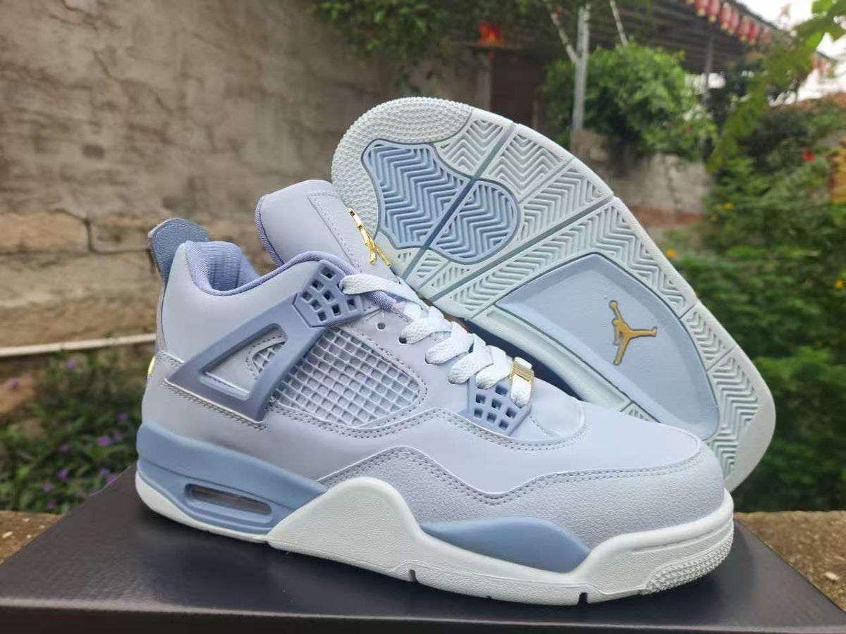 Air Jordan 4 Retro Sneakers - Grey/Blue
