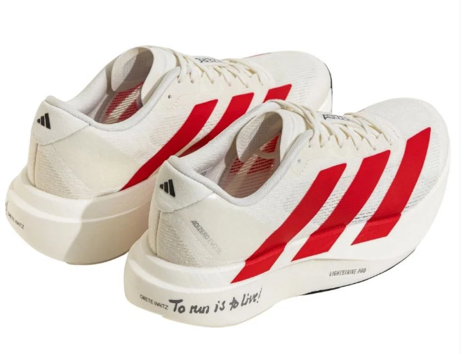 adidas Adizero EVO SL 'White Red' Running Shoes – JS1182