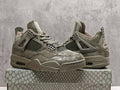 Air Jordan 4 Retro 'Military Mamba' Custom Sneakers - Olive/Black