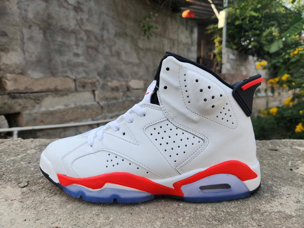 Air Jordan 6 Retro Sneakers - White/Infrared/Black - CT8529-105