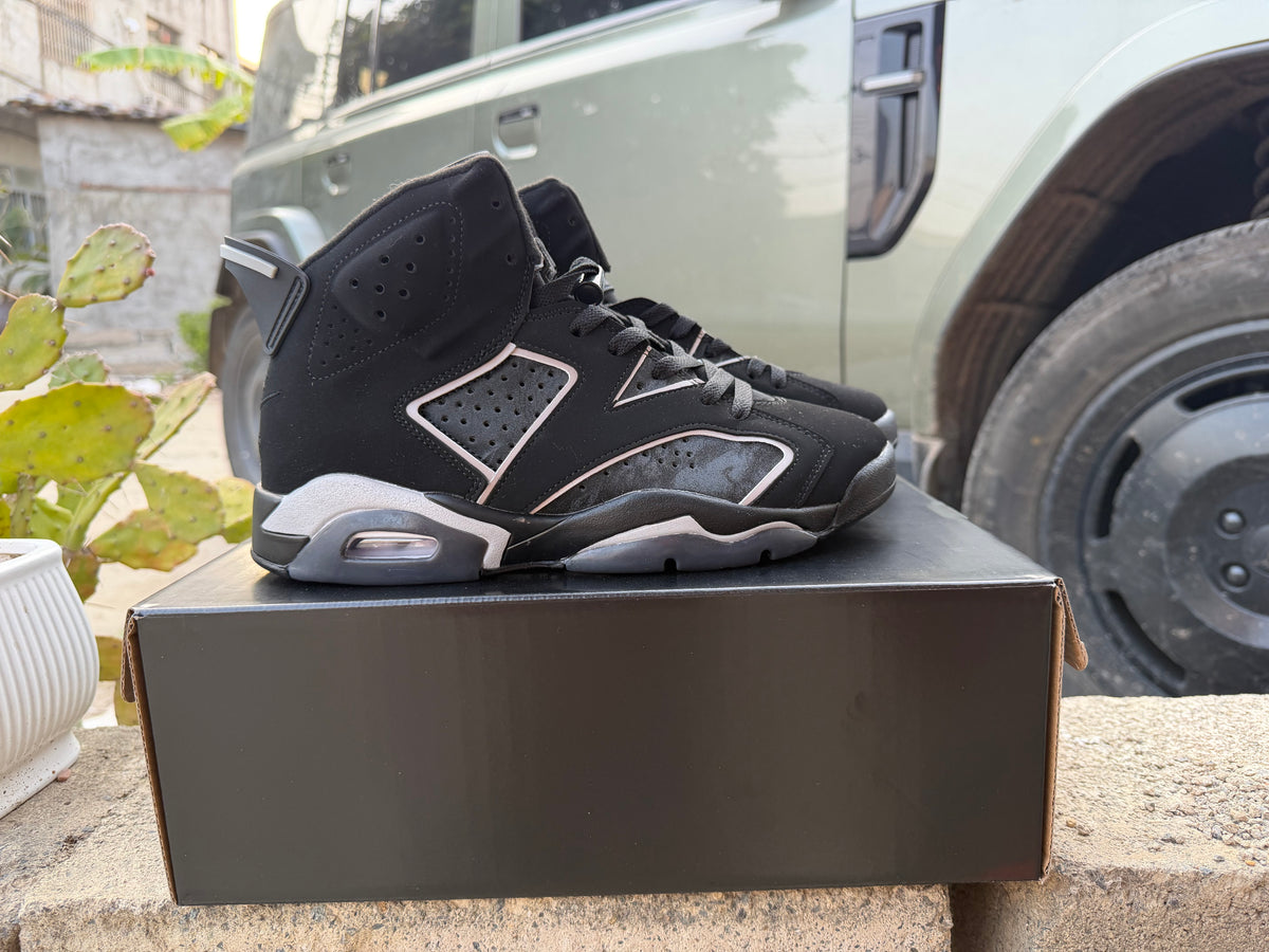 Air Jordan 6 Black & Silver | Lunar Contrast