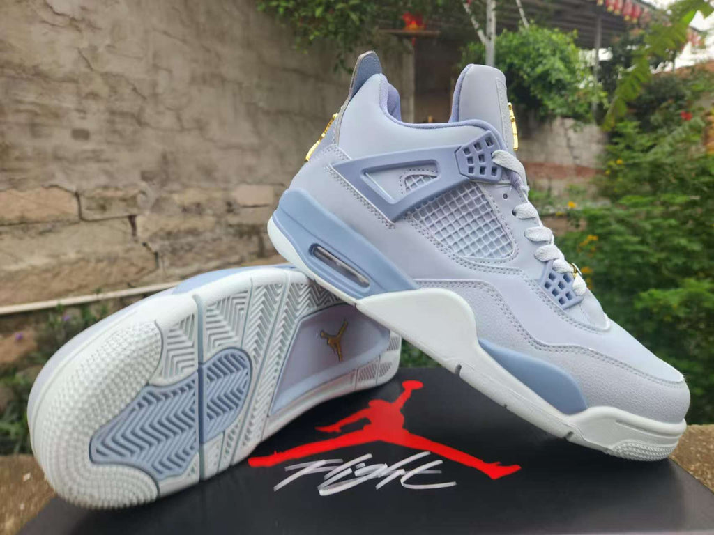 Air Jordan 4 Retro Sneakers - Grey/Blue