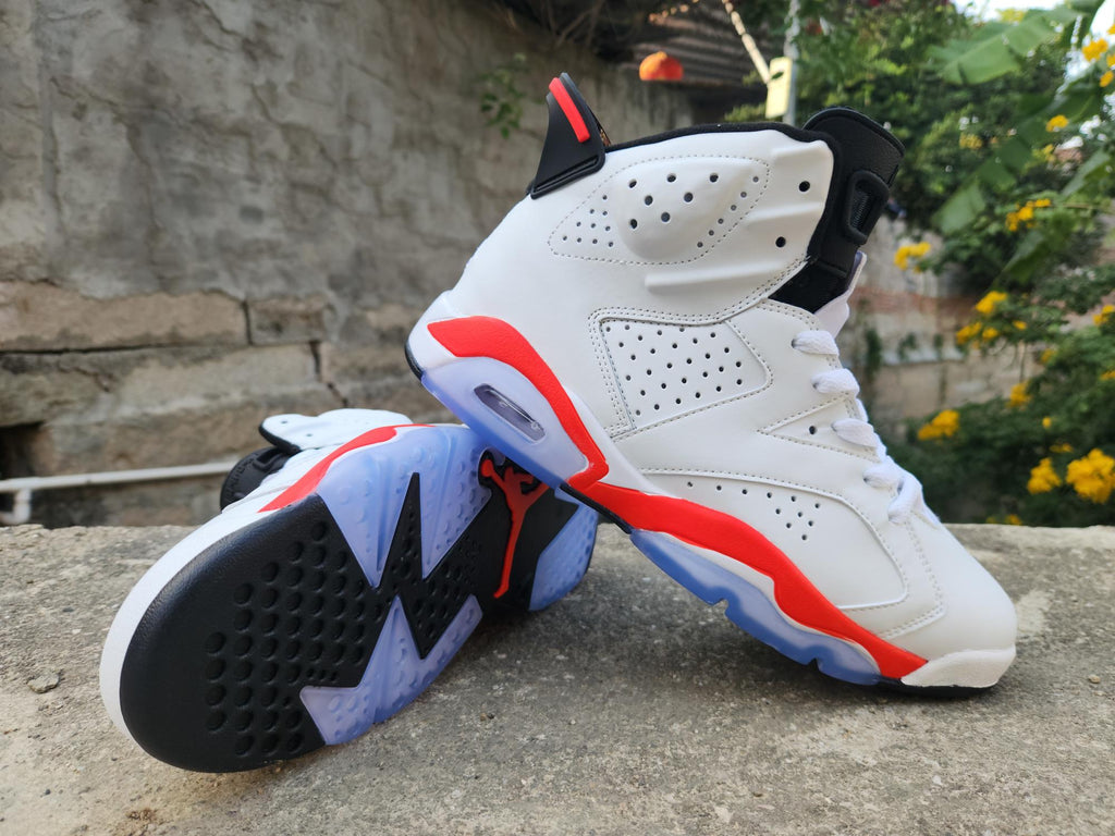 Air Jordan 6 Retro Sneakers - White/Infrared/Black - CT8529-105