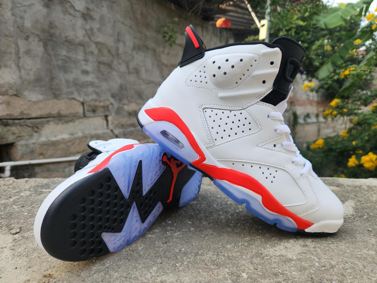 Air Jordan 6 Retro Sneakers - White/Infrared/Black - CT8529-105