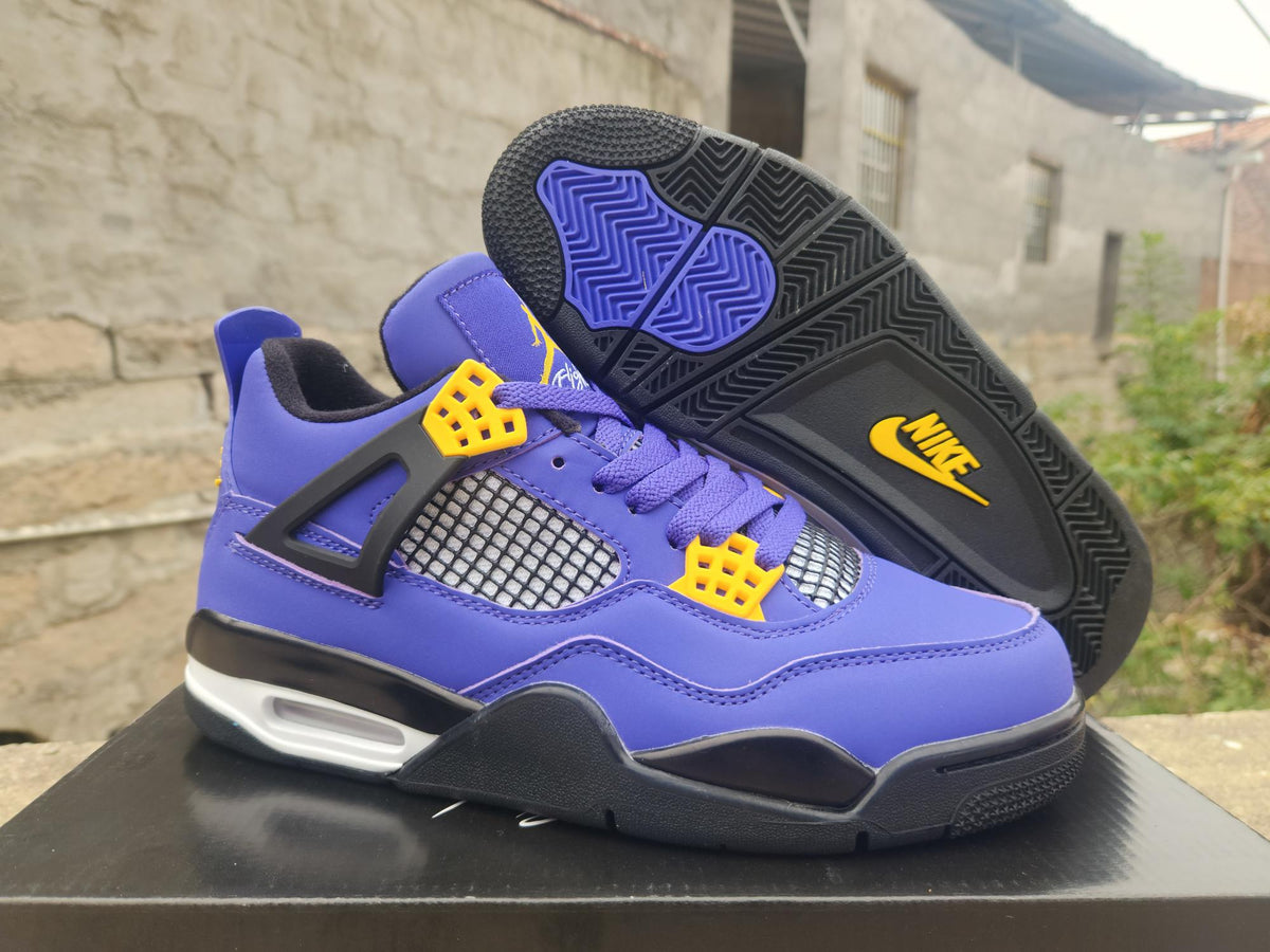 Air Jordan 4 Sneakers - Purple/Yellow