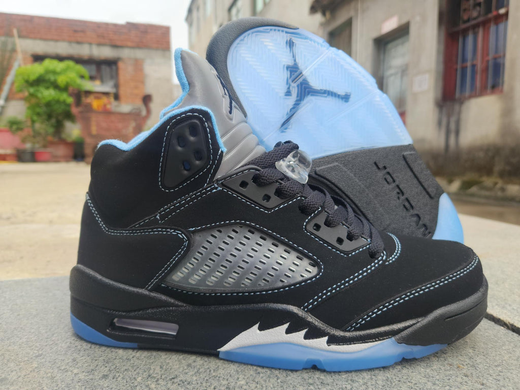 Air Jordan 5 'Black University Blue' Unisex Sneakers