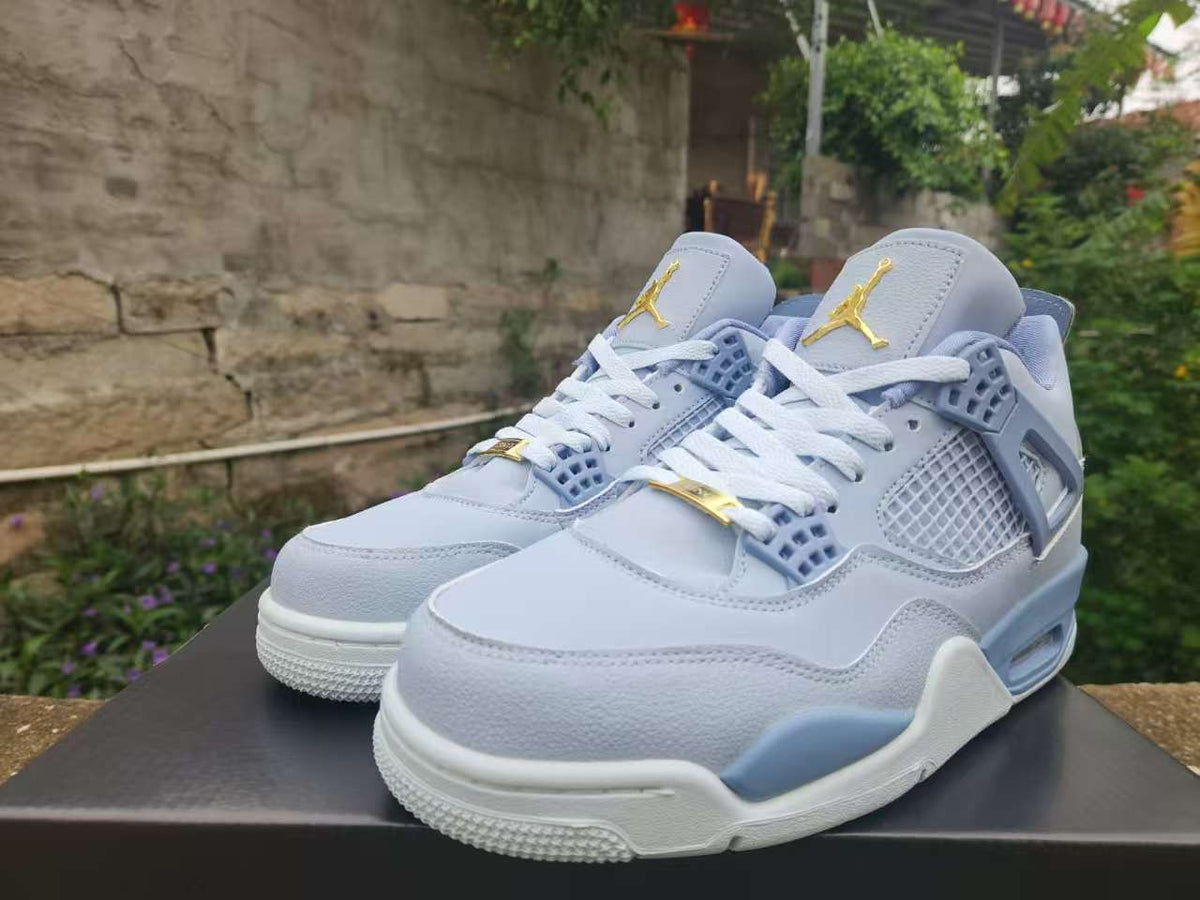 Air Jordan 4 Retro Sneakers - Grey/Blue