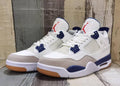 Air Jordan 4 Retro Sneakers - Off-White/Blue