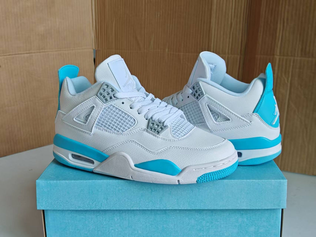 Air Jordan 4 Retro Unisex Sneakers - White/Aluminum - HV0823-100