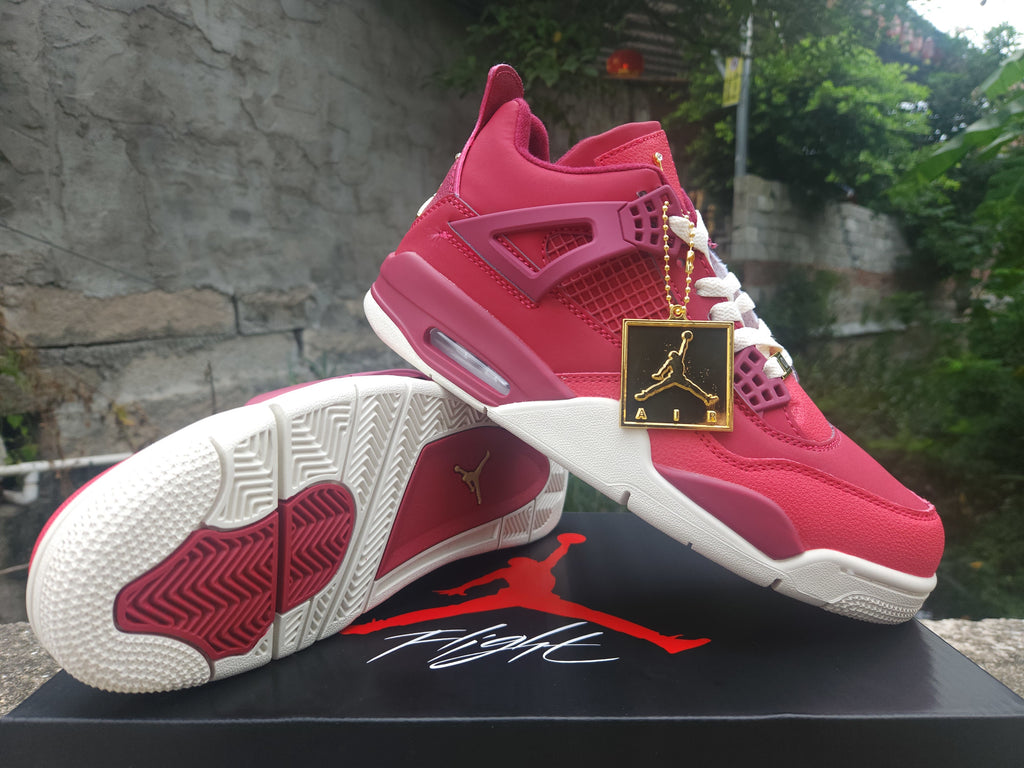 Air Jordan 4 Retro Sneakers - Red/Purple/Gold