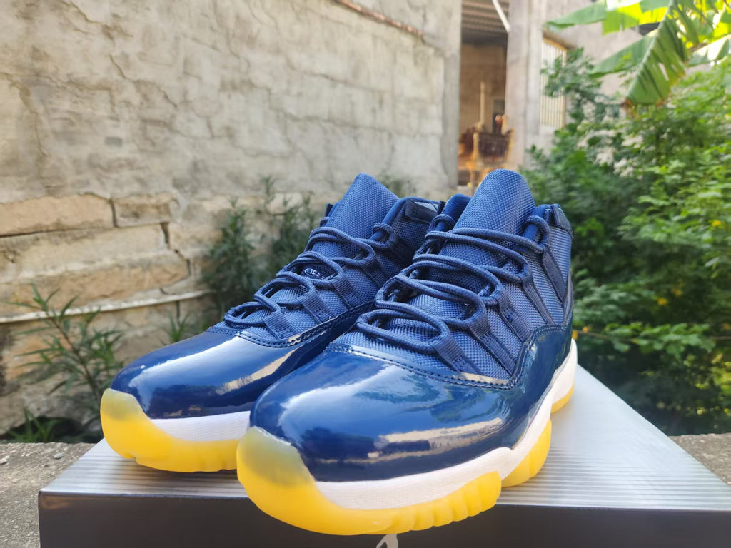 Air Jordan 11 Deep Blue & Yellow | Midnight Beacon