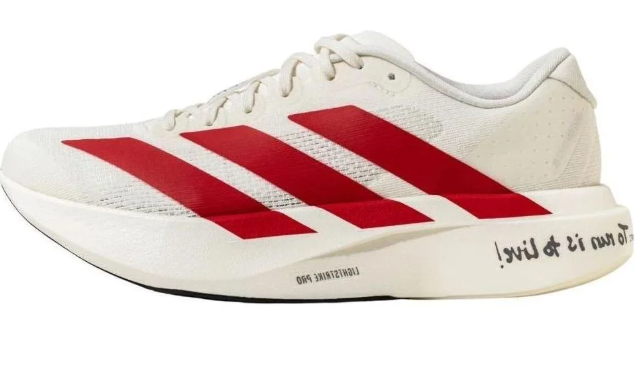 adidas Adizero EVO SL 'White Red' Running Shoes – JS1182