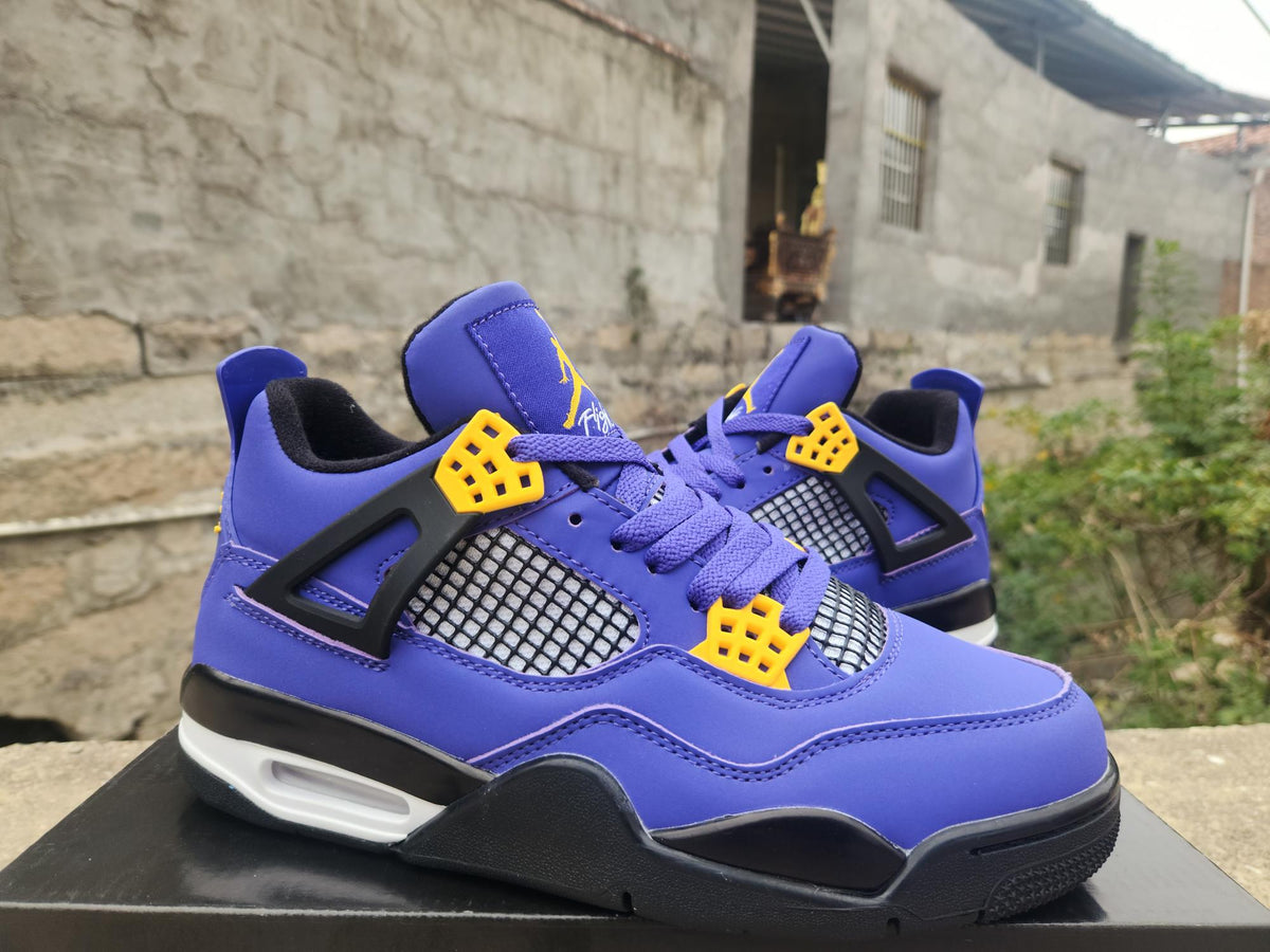 Air Jordan 4 Sneakers - Purple/Yellow