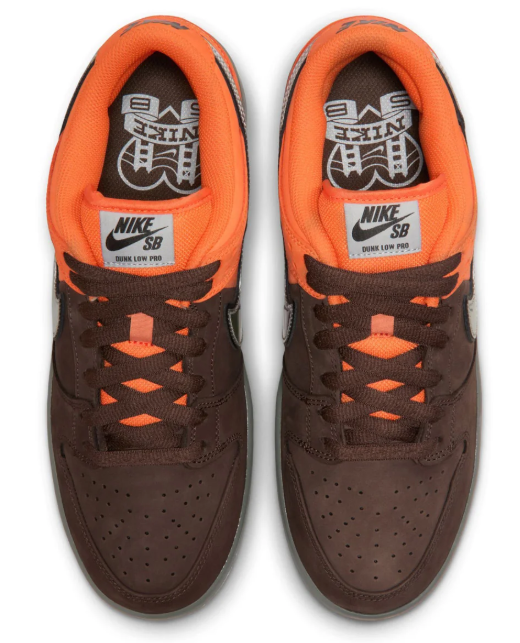 Nike SB Dunk Low Pro 'Muni Fast Pass' Sneakers - Safety Orange/Wolf Grey/Baroque Brown
