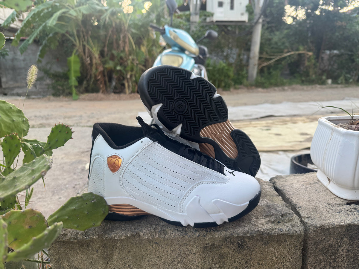 Air Jordan 14 Retro "Golden Cadence" | White & Gold Sneakers
