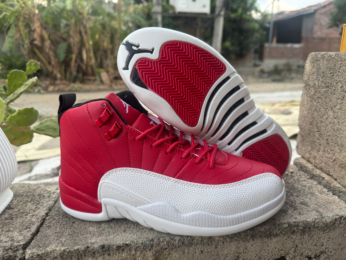 Air Jordan 12 Retro "Redline Contrast" | White & Red Sneakers