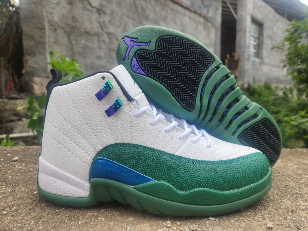 Air Jordan 12 "Green Meridian" | Men's White & Green Sneakers