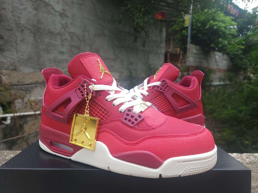 Air Jordan 4 Retro Sneakers - Red/Purple/Gold