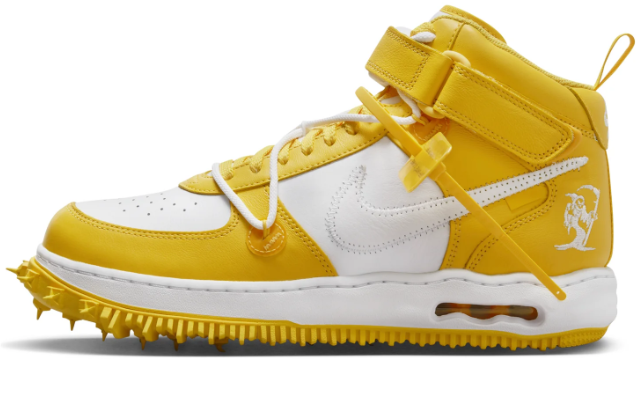 Nike x Off-White Air Force 1 Mid SP 'Varsity Maize' Sneakers - DR0500-101