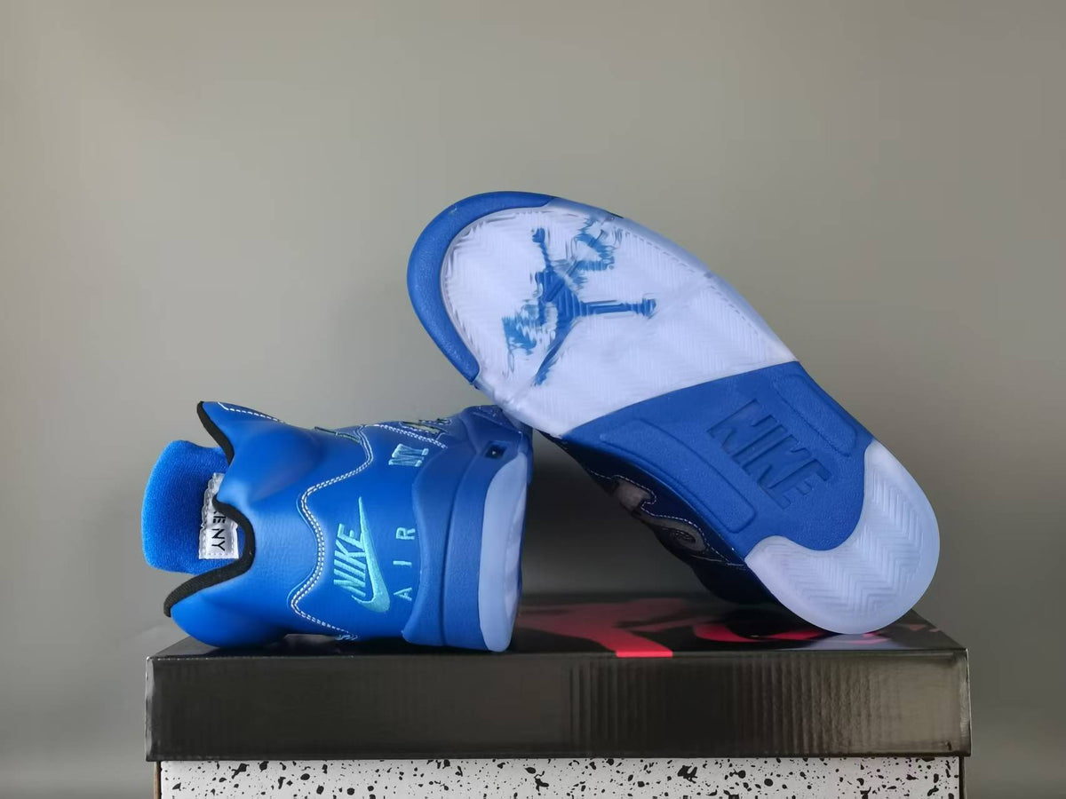 Air Jordan 5 Retro 'NY Arctic Blue' Sneakers - Blue/Black