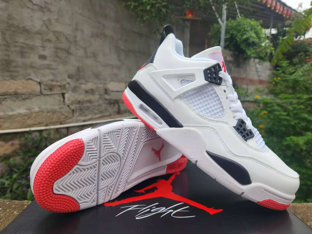 Air Jordan 4 Retro Sneakers - White/Red