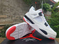 Air Jordan 4 Retro Sneakers - White/Red
