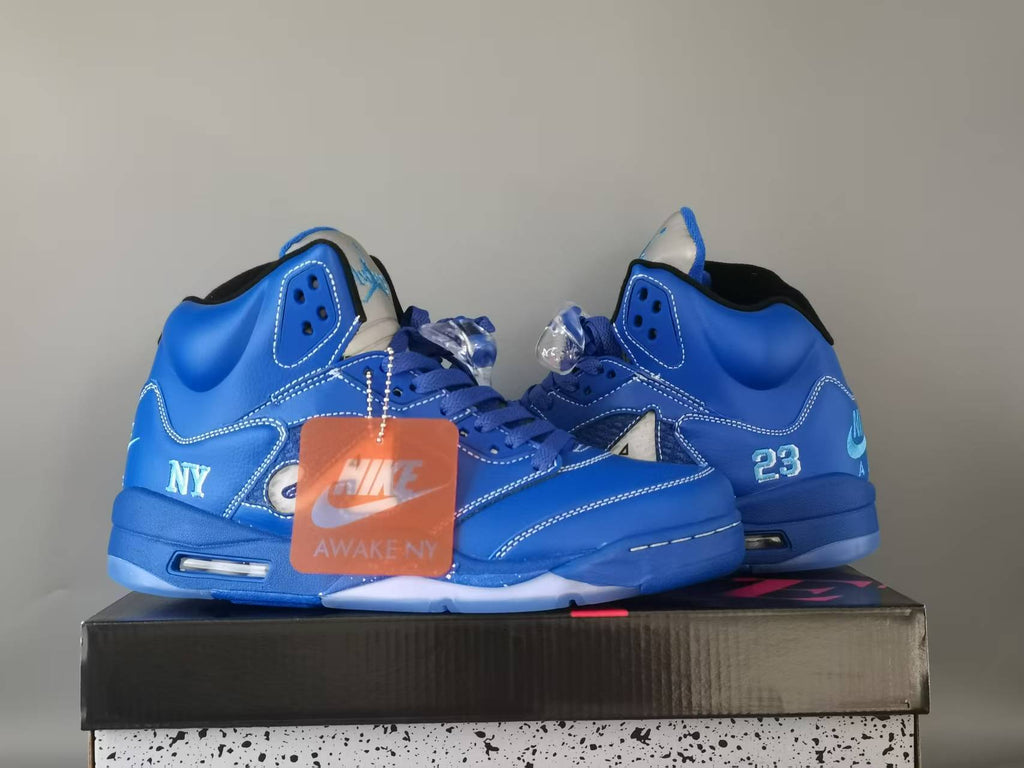 Air Jordan 5 Retro 'NY Arctic Blue' Sneakers - Blue/Black