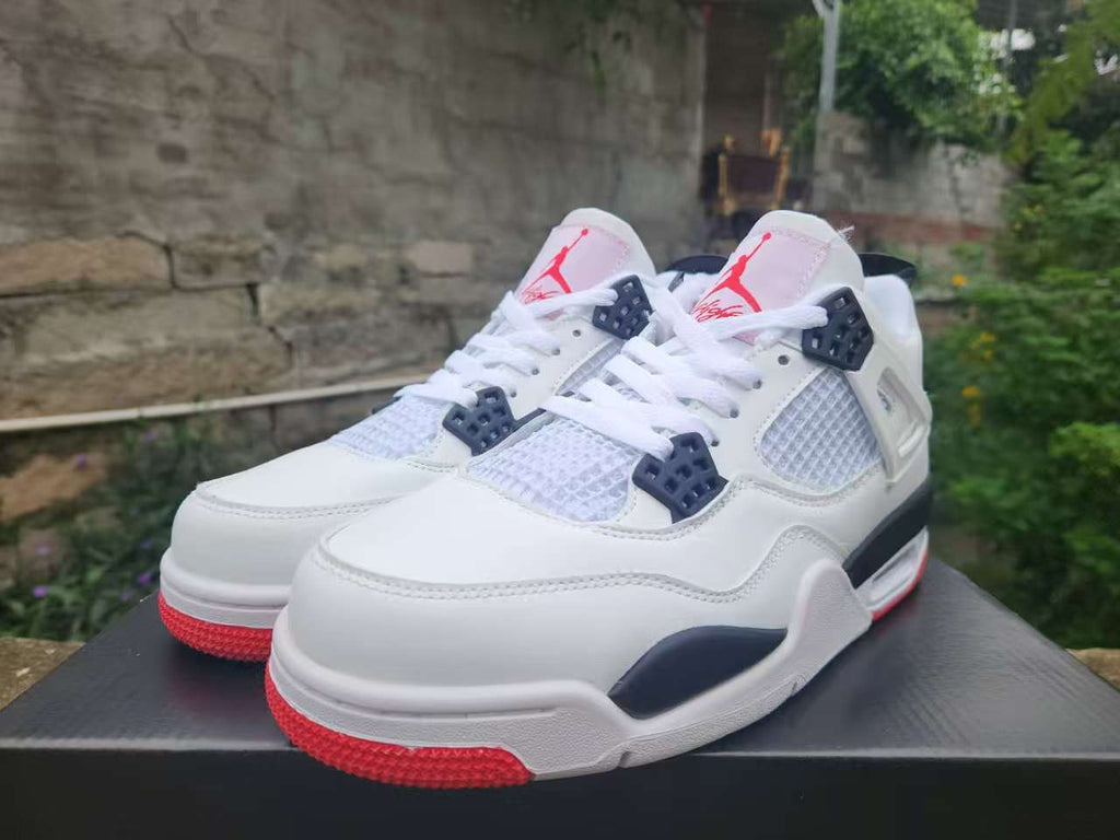Air Jordan 4 Retro Sneakers - White/Red