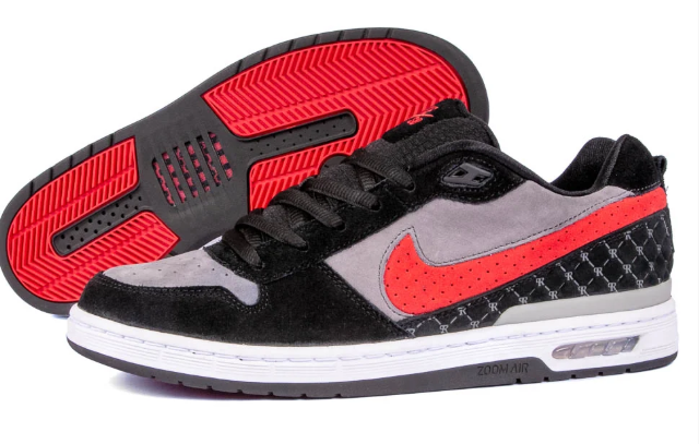 Nike SB Paul Rodriguez Zoom Air Low 'Black Varsity Red Flint Grey' Sneakers