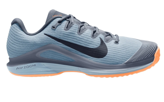 Nike Vapor 12 Clay Court Tennis Shoes - Ashen Slate/Obsidian/Light Armory Blue