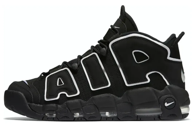 Nike Air More Uptempo 'Black White' Sneakers - 414962-00