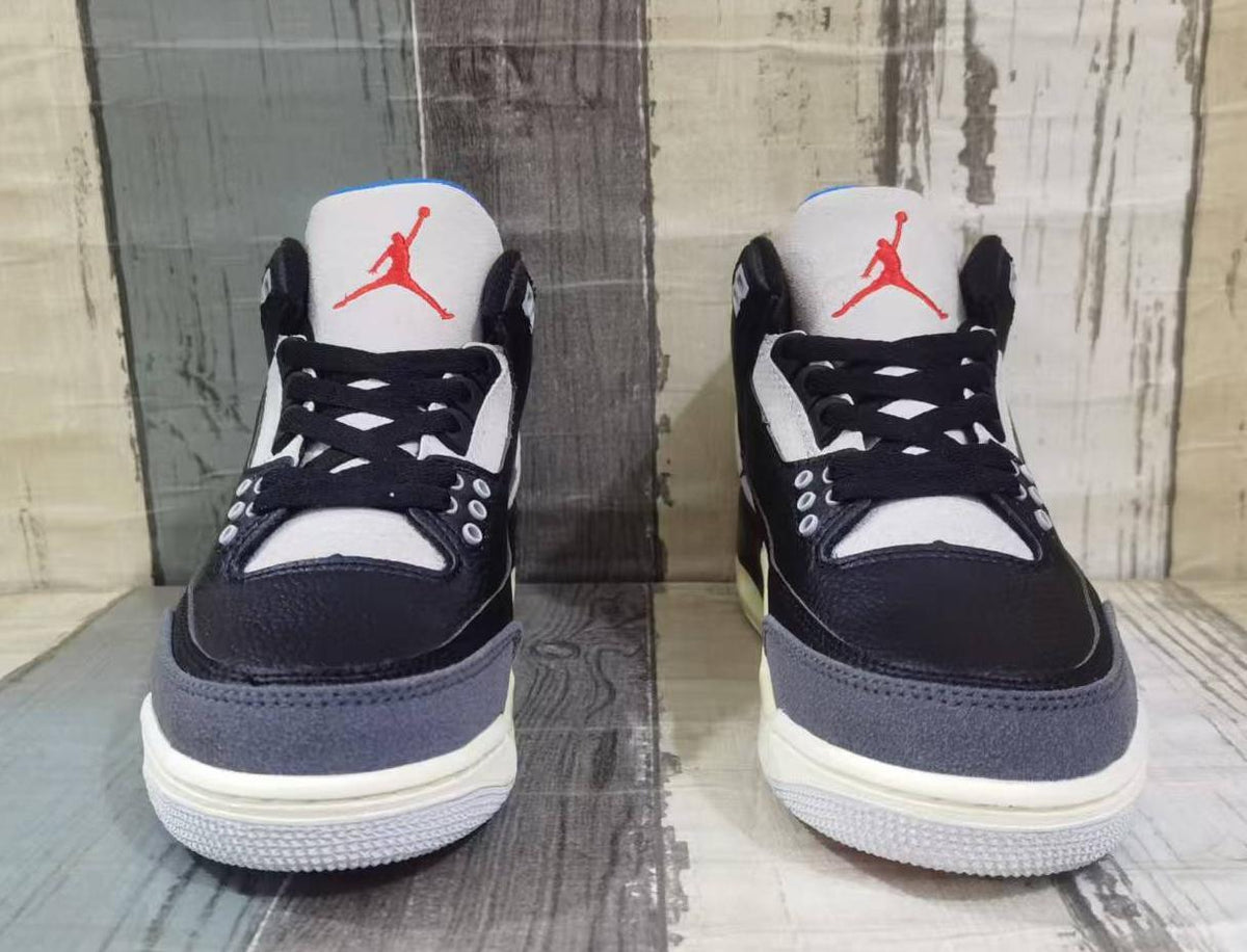 Air Jordan 3 Retro Sneakers - Black/Blue/Red