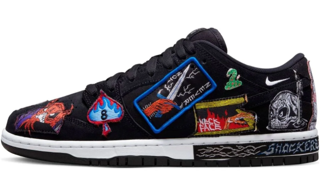 Nike SB x Neckface Dunk Low Pro 'Black' Sneakers - DQ4488-001