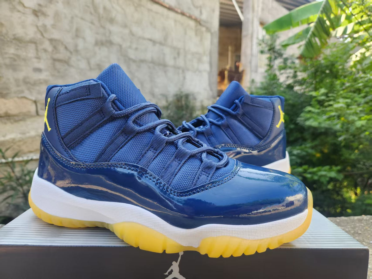 Air Jordan 11 Deep Blue & Yellow | Midnight Beacon