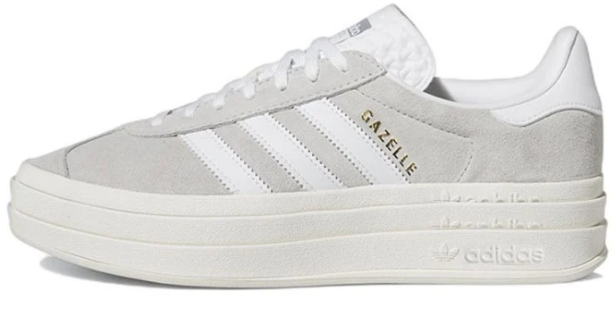 adidas Gazelle Bold Women's 'Grey White' Sneakers - HQ6893