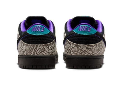 Nike SB Dunk Low Dashawn Jordan 'Snake Skin' Sneakers - Black/Fierce Purple