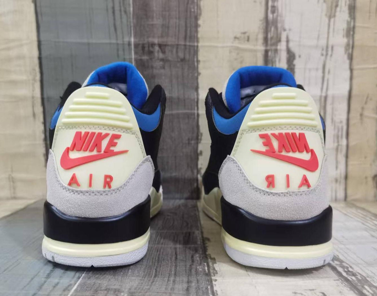 Air Jordan 3 Retro Sneakers - Black/Blue/Red