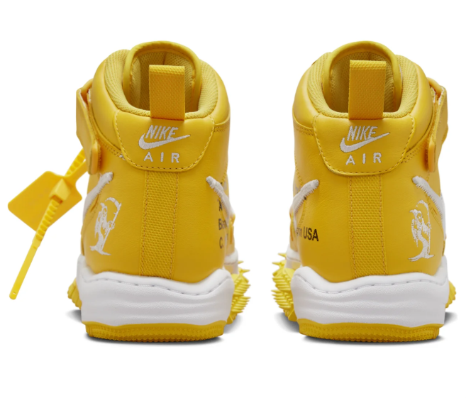 Nike x Off-White Air Force 1 Mid SP 'Varsity Maize' Sneakers - DR0500-101