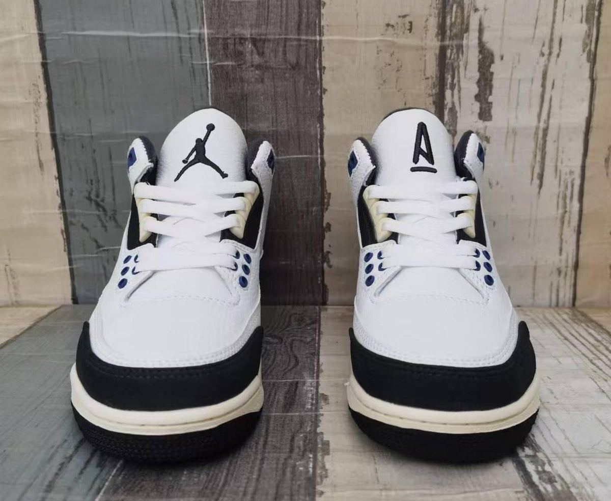 Air Jordan 3 Retro White-Grey-Blue Men's | Harbor Signal