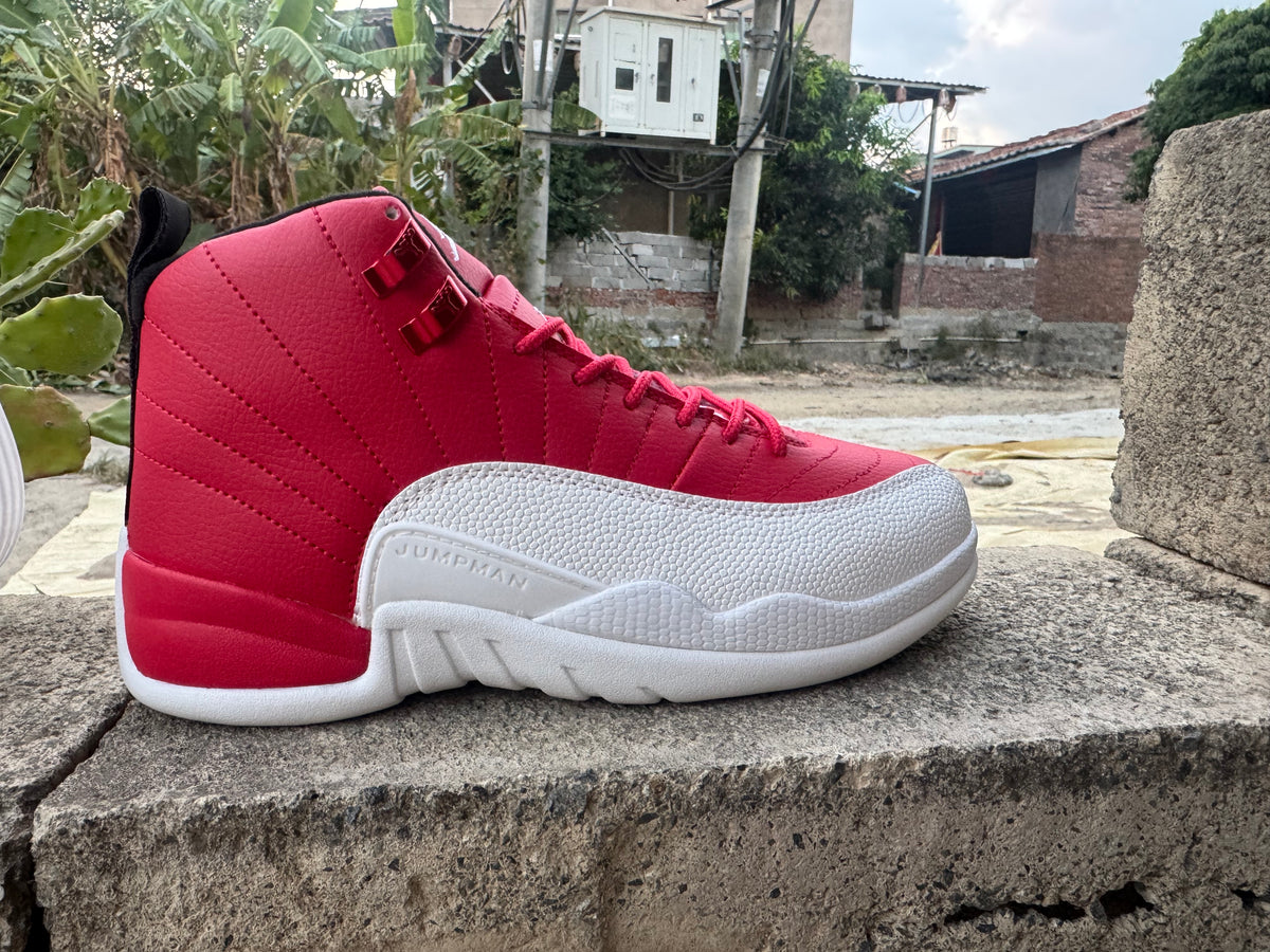 Air Jordan 12 Retro "Redline Contrast" | White & Red Sneakers