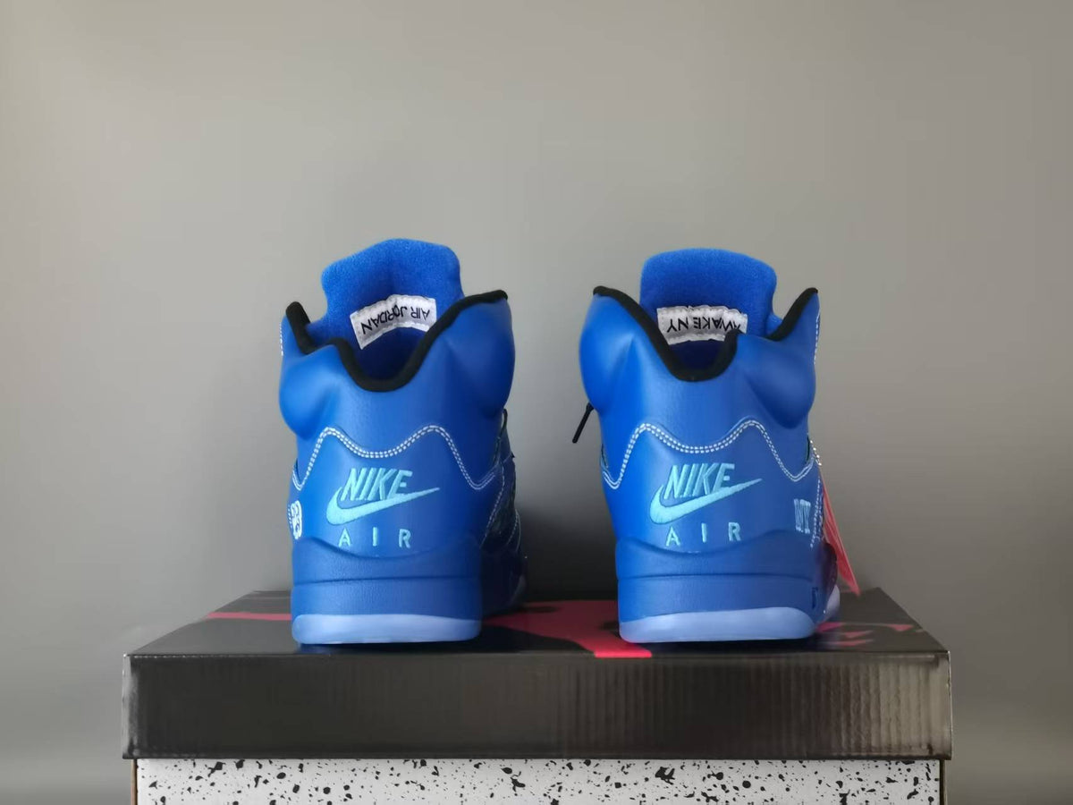 Air Jordan 5 Retro 'NY Arctic Blue' Sneakers - Blue/Black