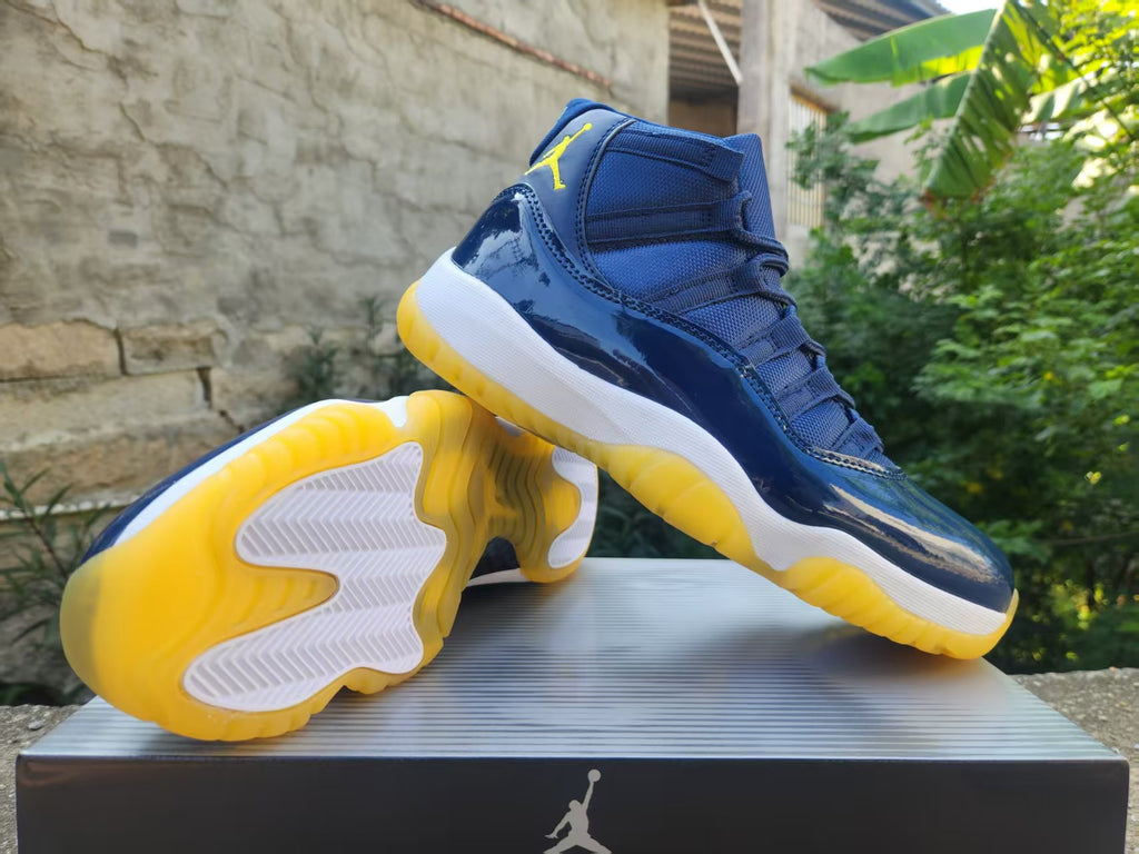 Air Jordan 11 Deep Blue & Yellow | Midnight Beacon