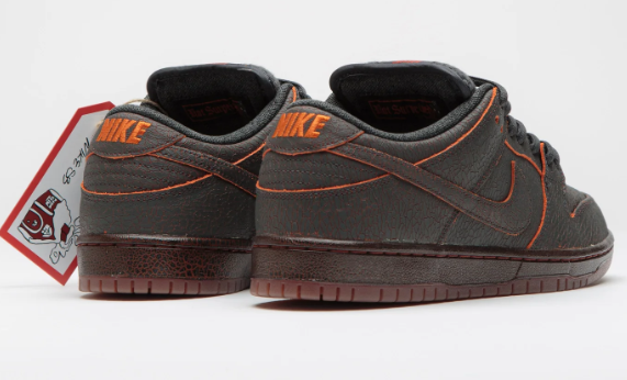 Nike SB Dunk Low Pro Premium 'Krampus' Sneakers - Dark Smoke Grey/Campfire Orange/Black