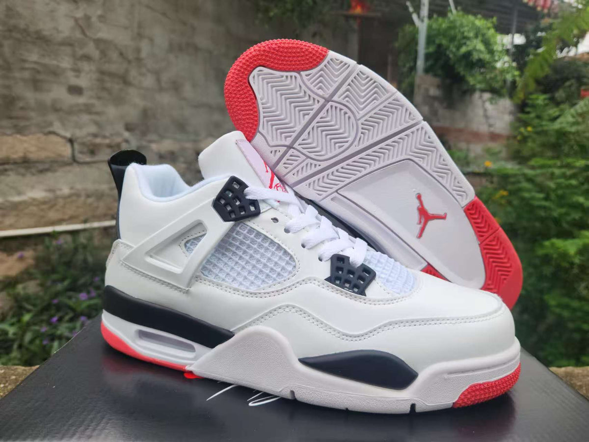 Air Jordan 4 Retro Sneakers - White/Red