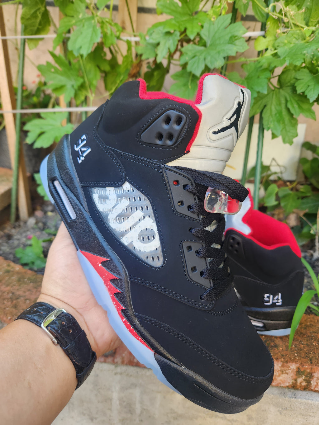Air Jordan 5 'SUP' Sneakers - Black/Red