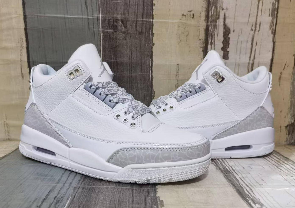 Air Jordan 3 Retro Unisex Sneakers - Pure White
