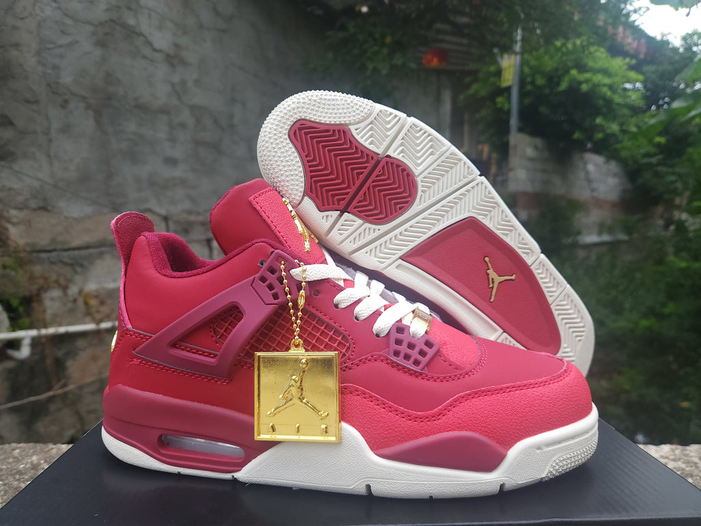 Air Jordan 4 Retro Sneakers - Red/Purple/Gold