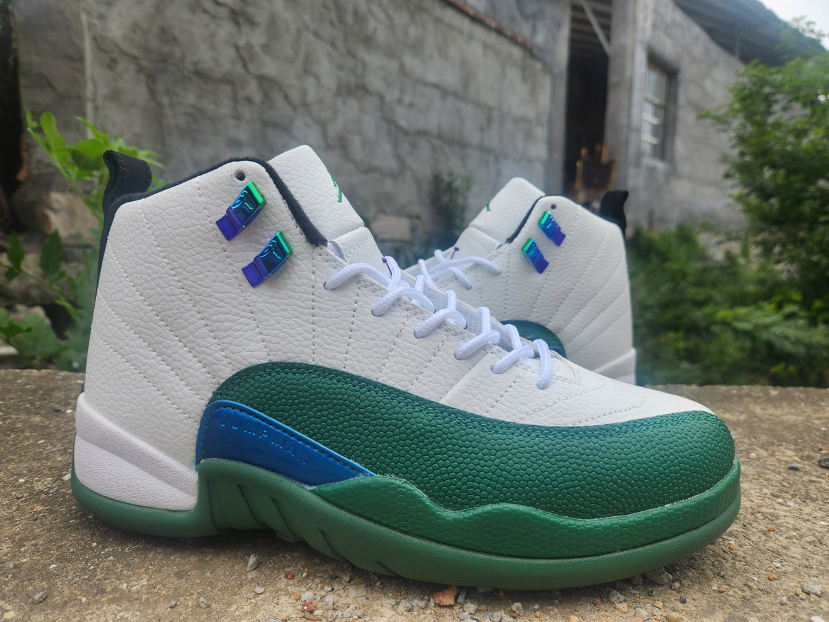 Air Jordan 12 "Green Meridian" | Men's White & Green Sneakers